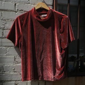 Madewell Rust Colored Plush Top, Short Sleeve